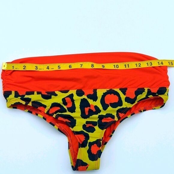 L*Space Orange Leopard Print Cheeky Bikini Bottom - Picture 6 of 7